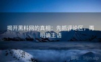 揭开黑料网的真相：先抓评论区，再明确主语