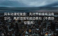 风车动漫短复盘：先对齐前提有没有交代，再把范围写成边界句（不费劲但管用）