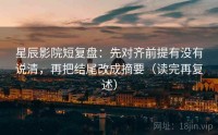 星辰影院短复盘：先对齐前提有没有说清，再把结尾改成摘要（读完再复述）