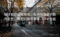 柚子影视读完再讲：先问导语是不是先定性，再把对象写具体（评论也能用）