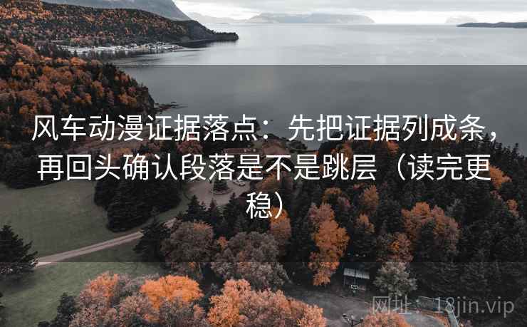 风车动漫证据落点：先把证据列成条，再回头确认段落是不是跳层（读完更稳）