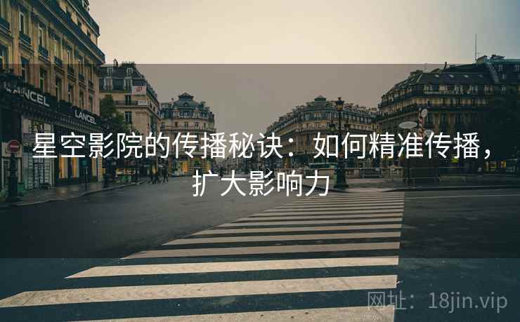 星空影院的传播秘诀：如何精准传播，扩大影响力