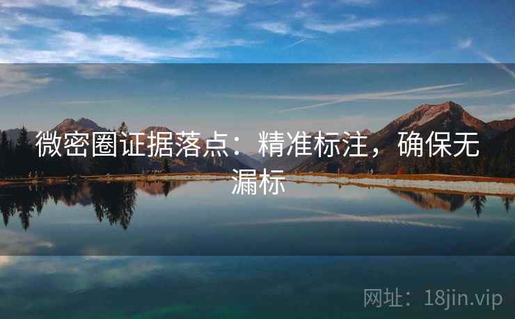 微密圈证据落点：精准标注，确保无漏标